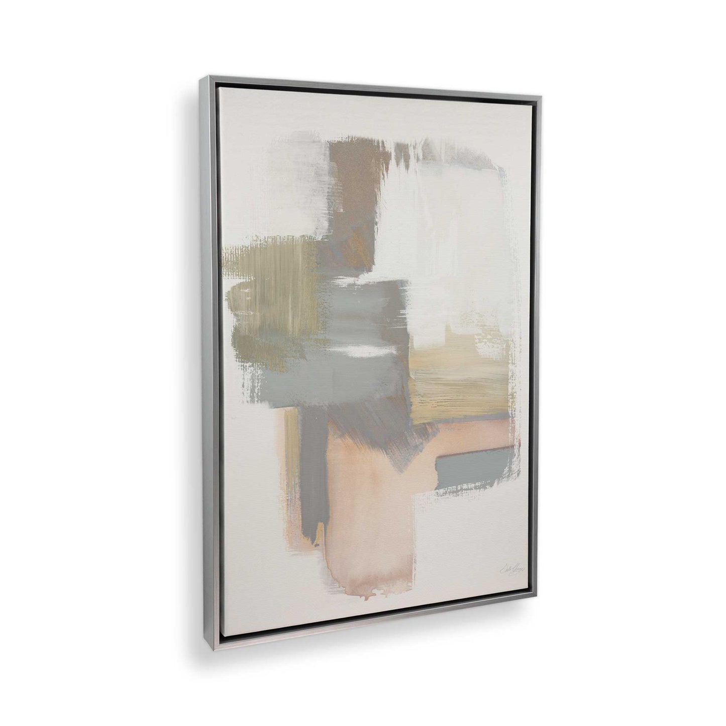 [Color:Polished Chrome], Picture of art in a Polished Chrome frame at an angle