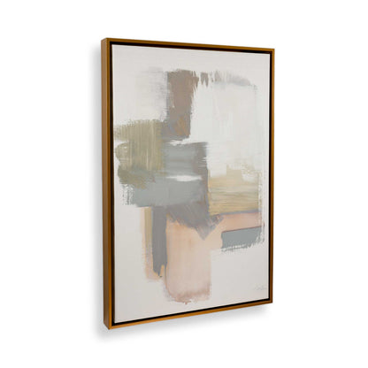 [Color:Polished Gold], Picture of art in a Polished Gold frame at an angle