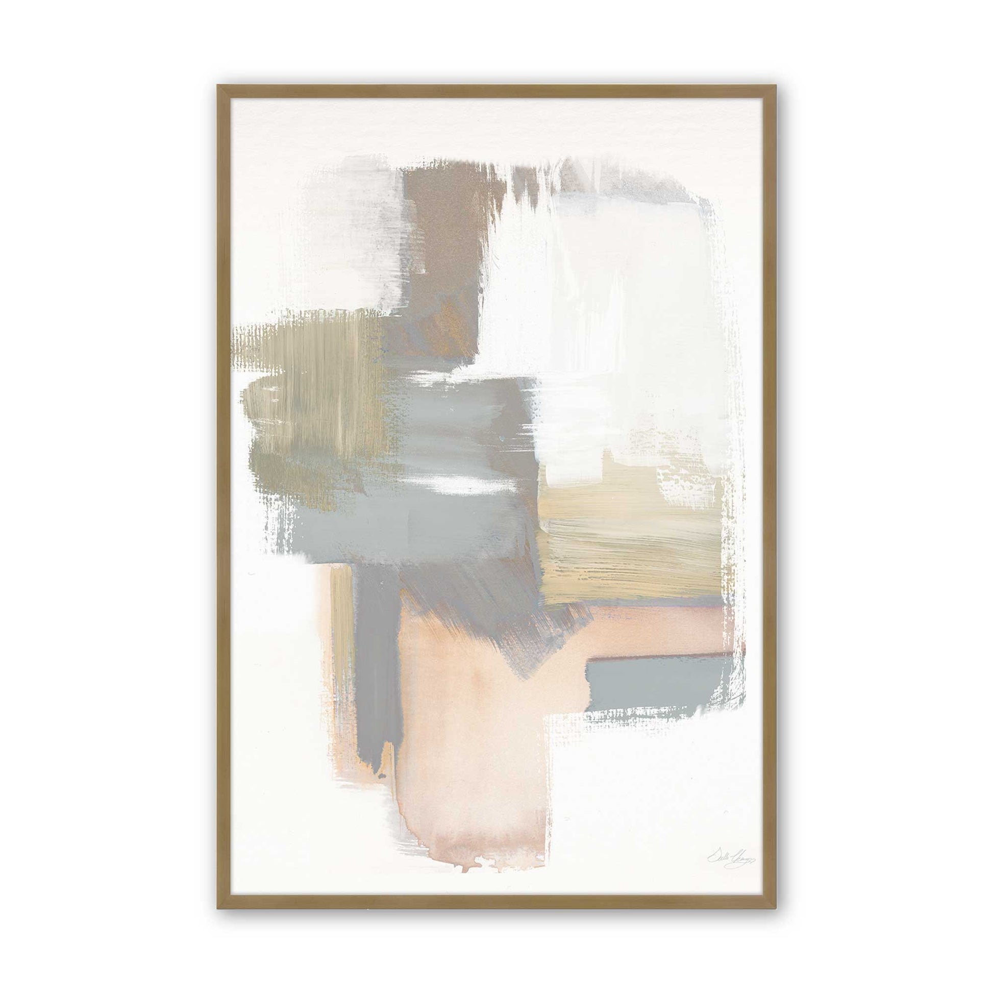 [Color:Brushed Gold], Picture of art in a Brushed Gold frame