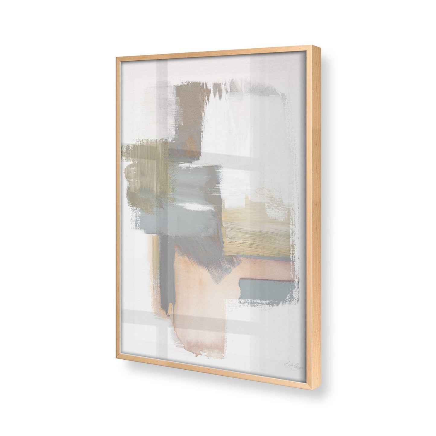 [Color:Raw Maple], Picture of art in a Raw Maple frame at an angle