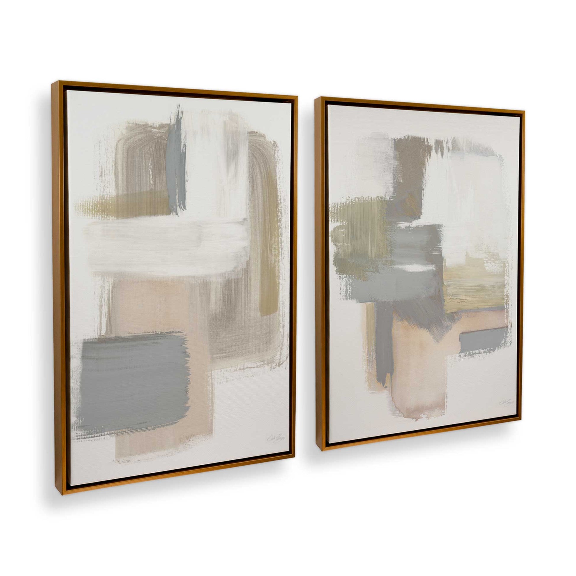 [Color:Polished Gold] Picture of art in a Polished Gold frame at an angle