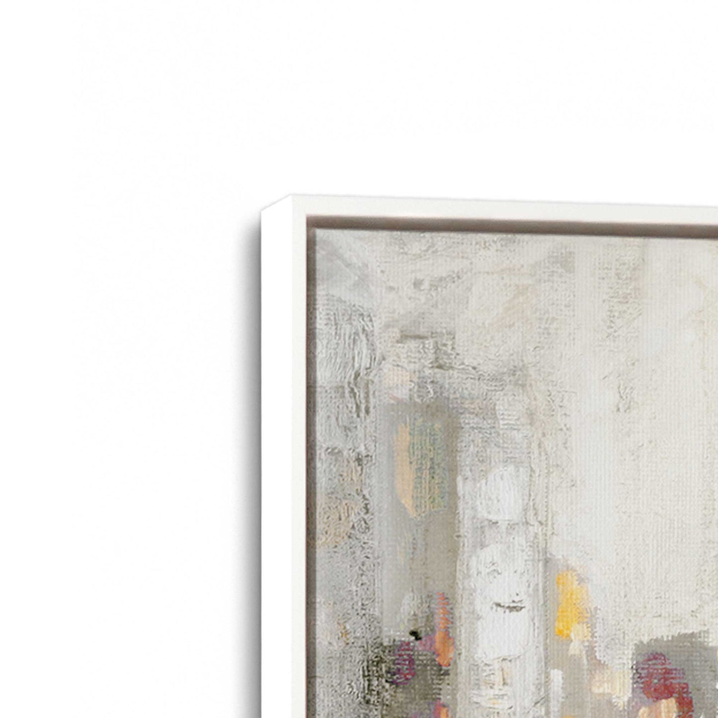 [Color:Opaque White], Picture of art in a White frame at an angle