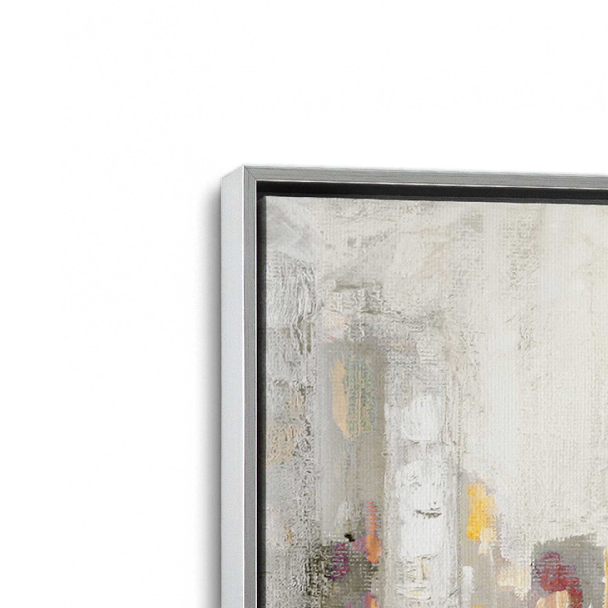 [Color:Polished Chrome], Picture of art in a Polished Chrome frame at an angle