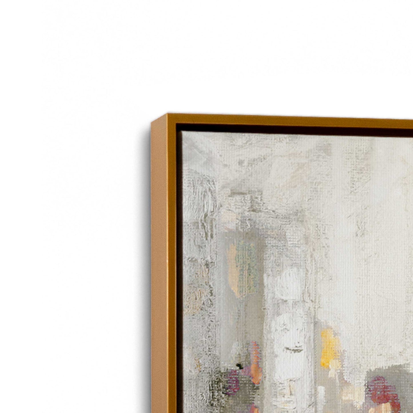 [Color:Polished Gold], Picture of art in a Polished Gold frame at an angle