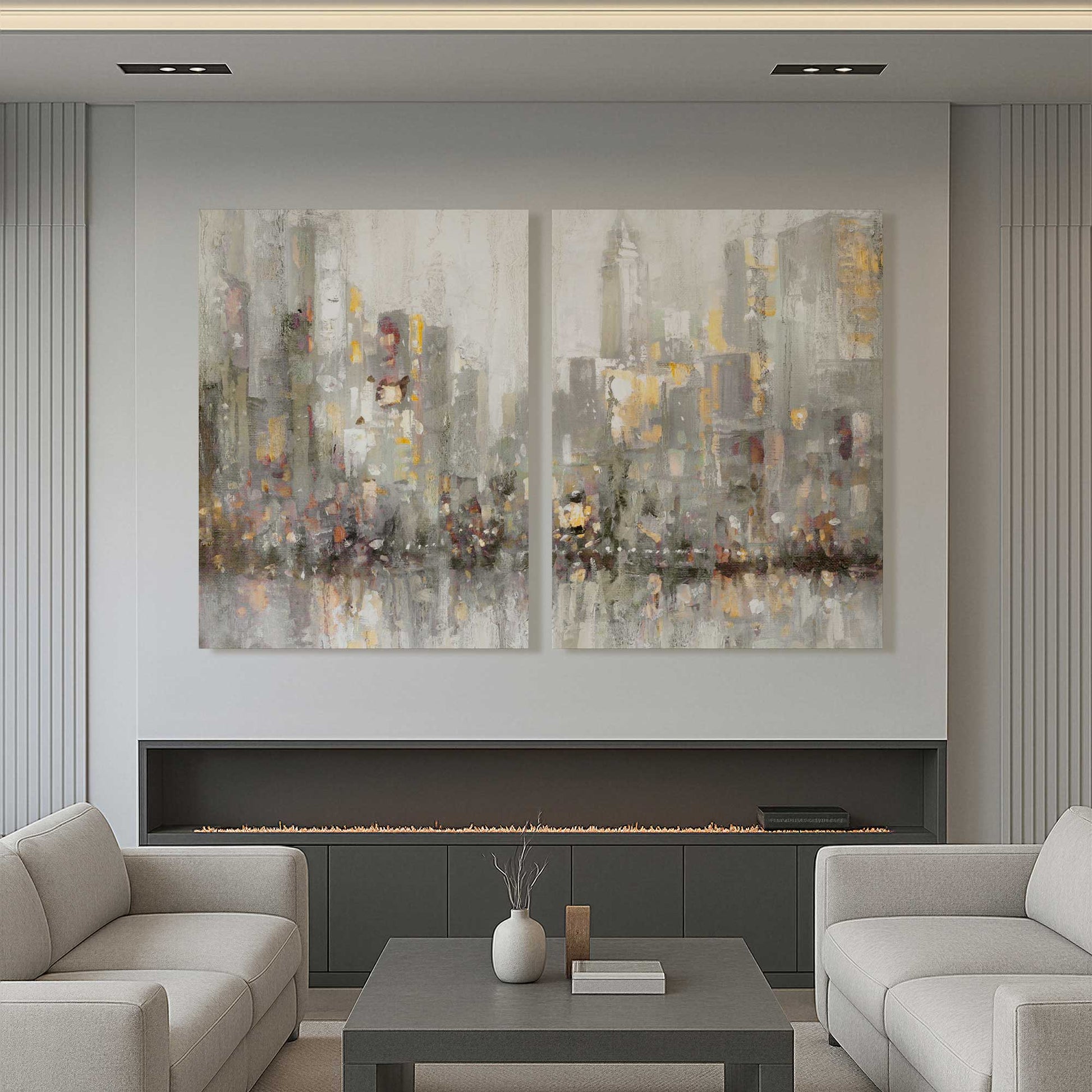 [Color:Stretched Canvas], Picture of art in a room