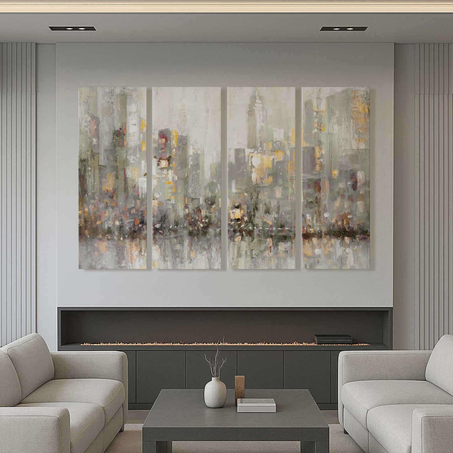 [Color:Stretched Canvas], Picture of art in a room