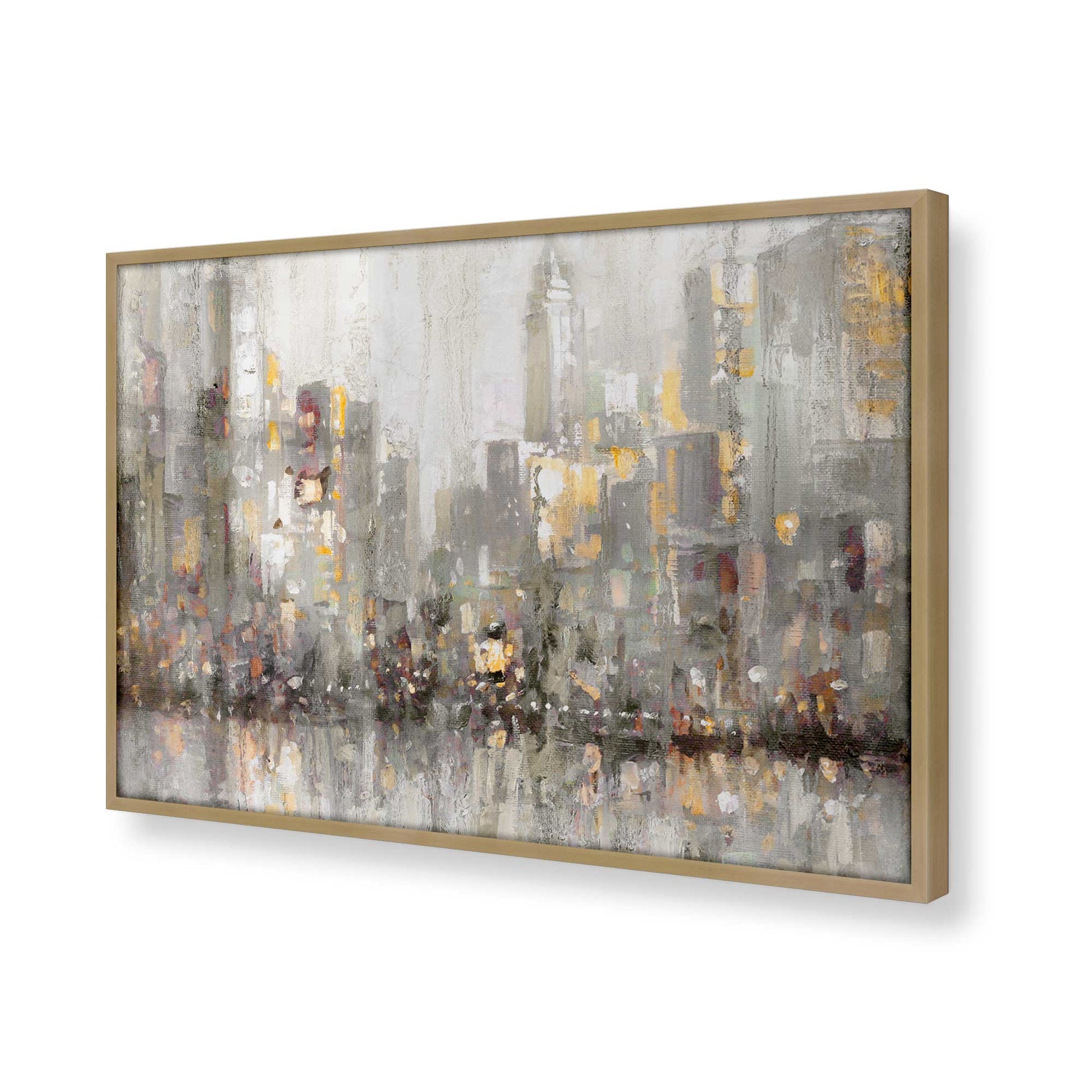 [Color:Brushed Gold], Picture of art in a Brushed Gold frame of the corner