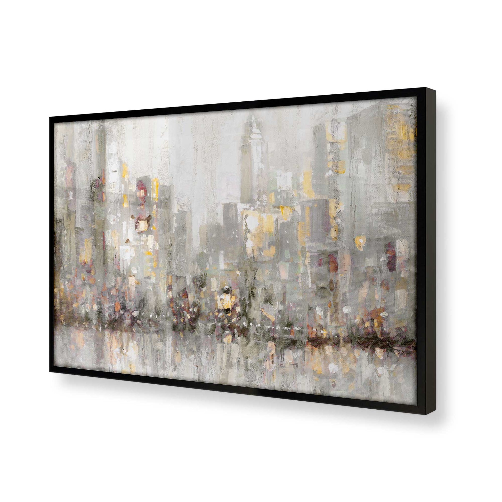 [Color:Satin Black], Picture of art in a Satin Black frame of the corner