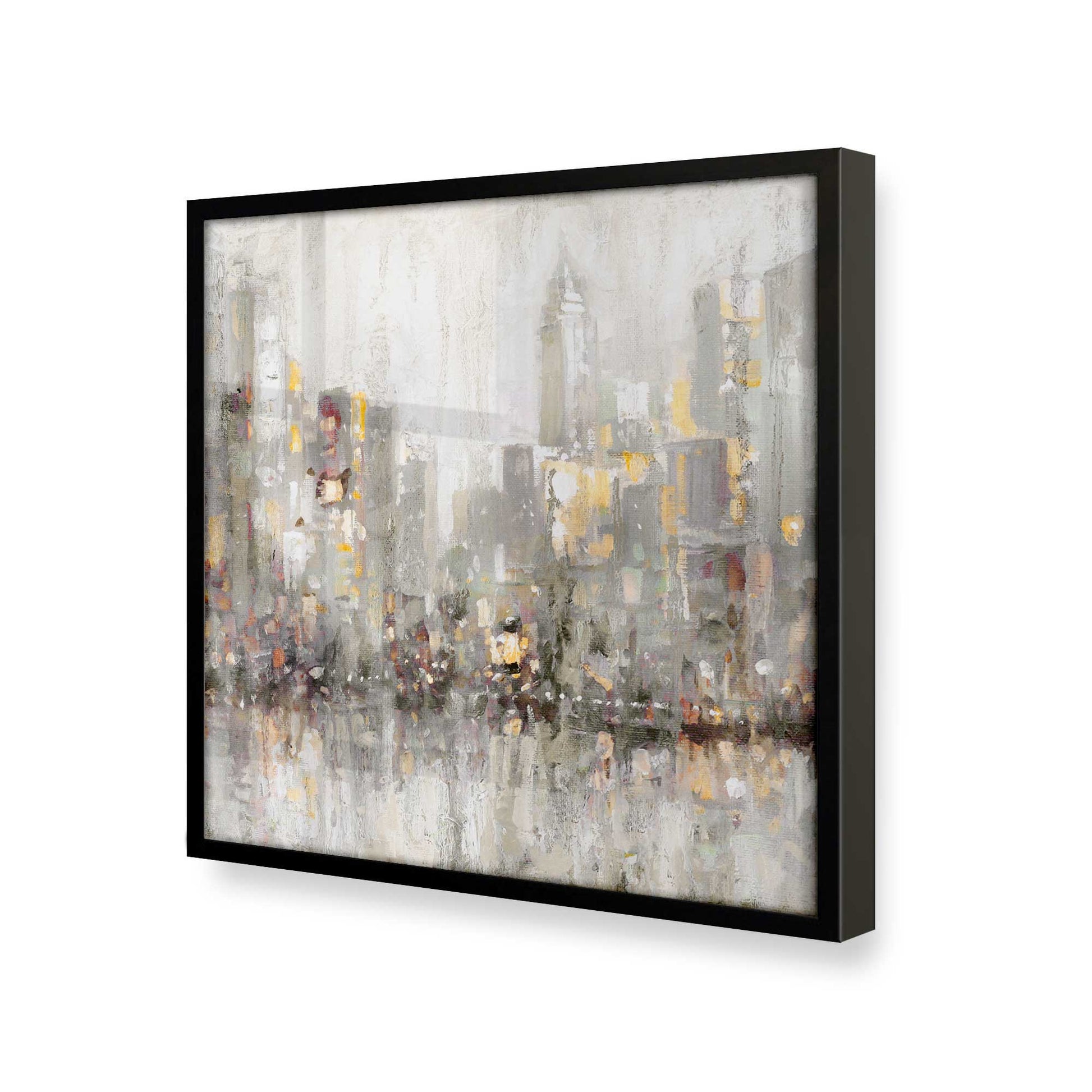 [Color:Satin Black], Picture of art in a Satin Black frame at an angle