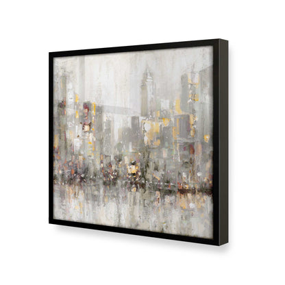 [Color:Satin Black], Picture of art in a Satin Black frame at an angle