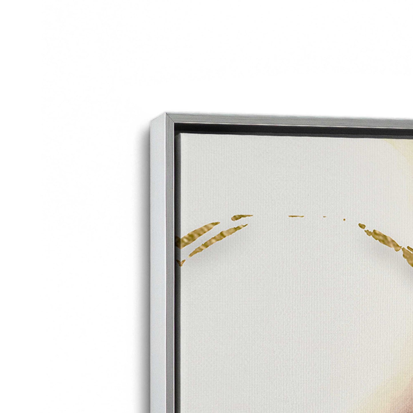 [Color:Polished Chrome], Picture of art in a Polished Chrome frame at an angle