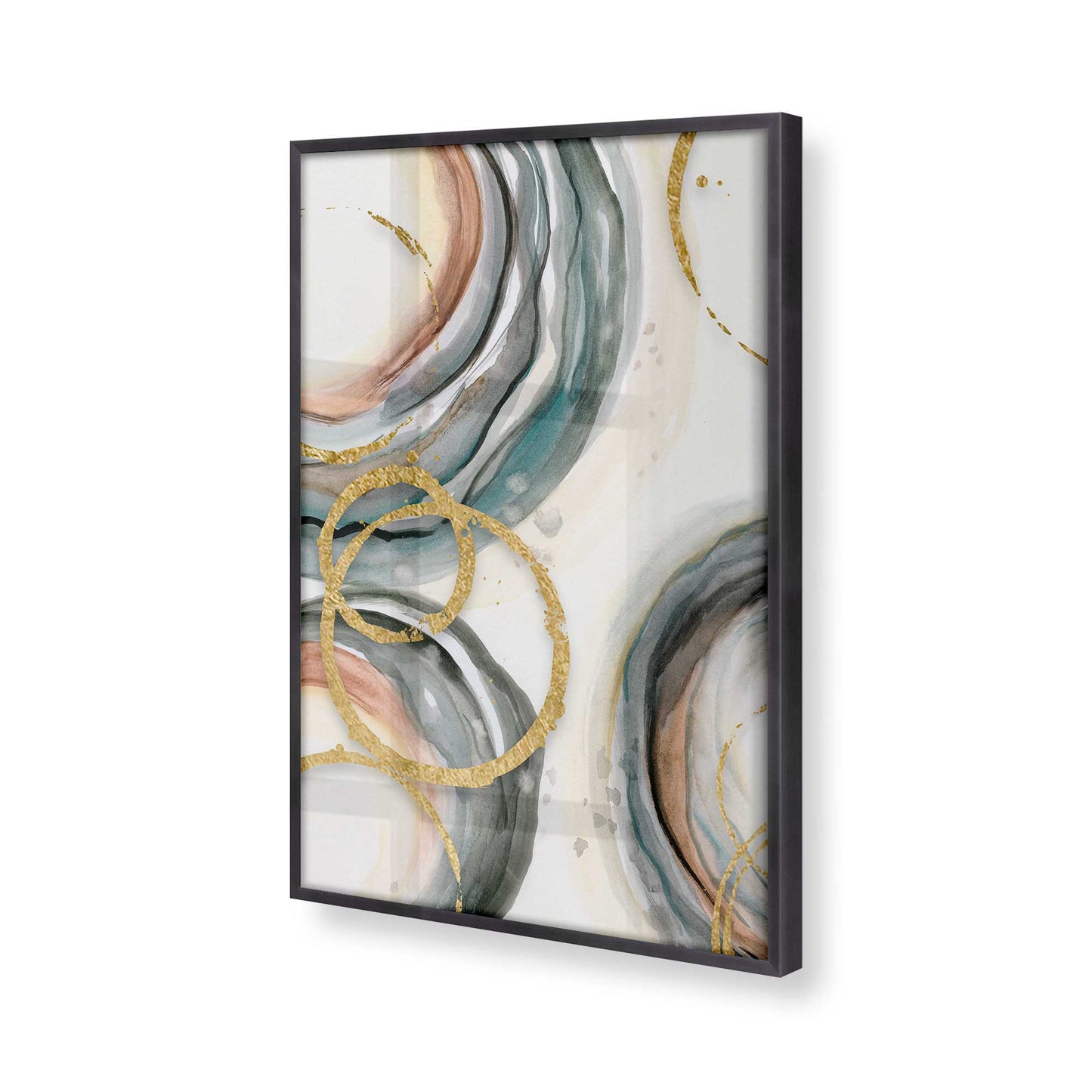 [Color:Weathered Zinc], Picture of art in a Weathered Zinc frame of the corner