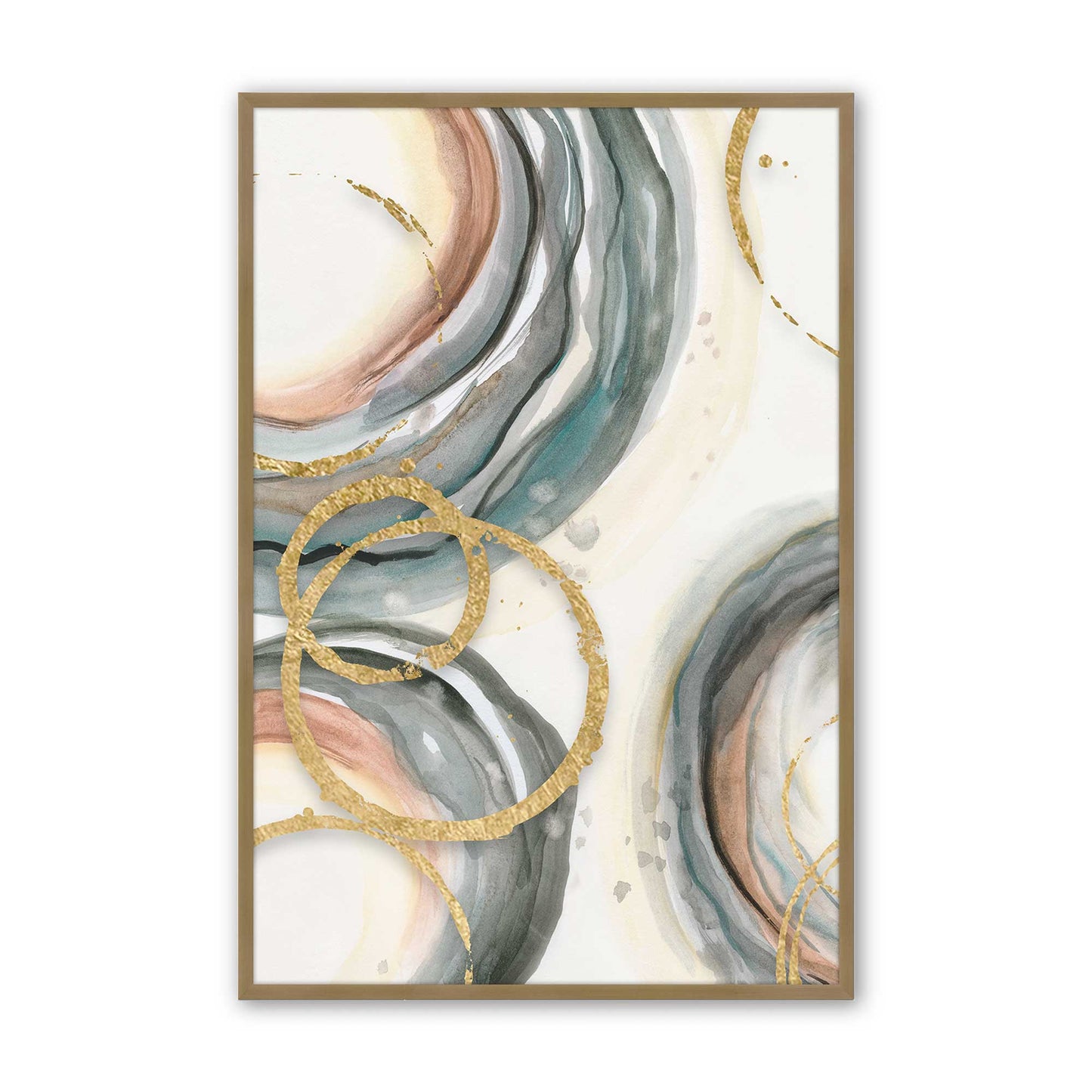 [Color:Brushed Gold], Picture of art in a Brushed Gold frame