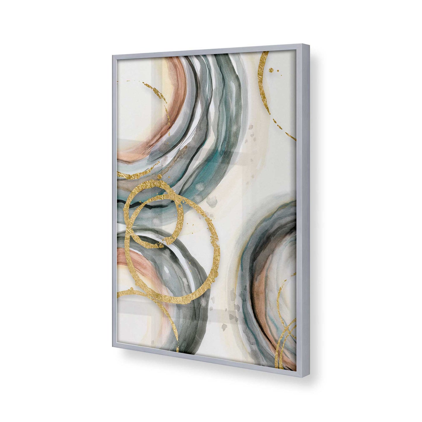 [Color:Polished Chrome], Picture of art in a Polished Chrome frame of the corner