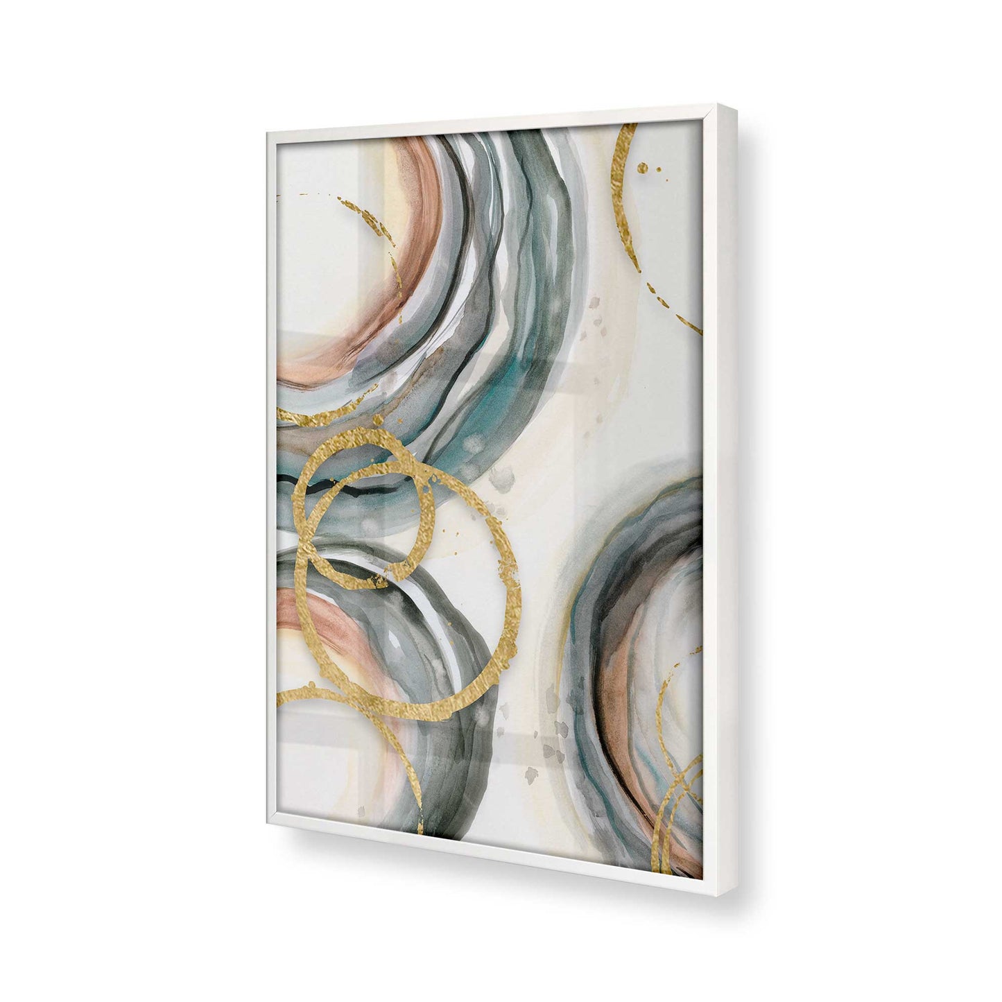 [Color:Opaque White], Picture of art in a Opaque White frame of the corner