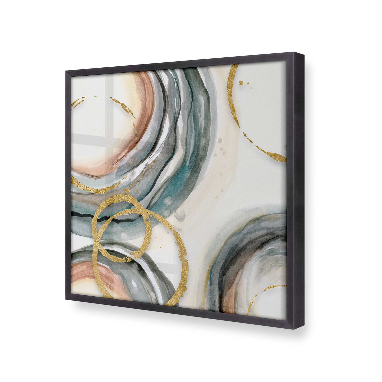 [Color:Weathered Zinc], Picture of art in a Weathered Zinc frame at an angle