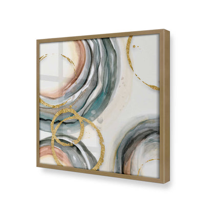 [Color:Brushed Gold], Picture of art in a Brushed Gold frame at an angle