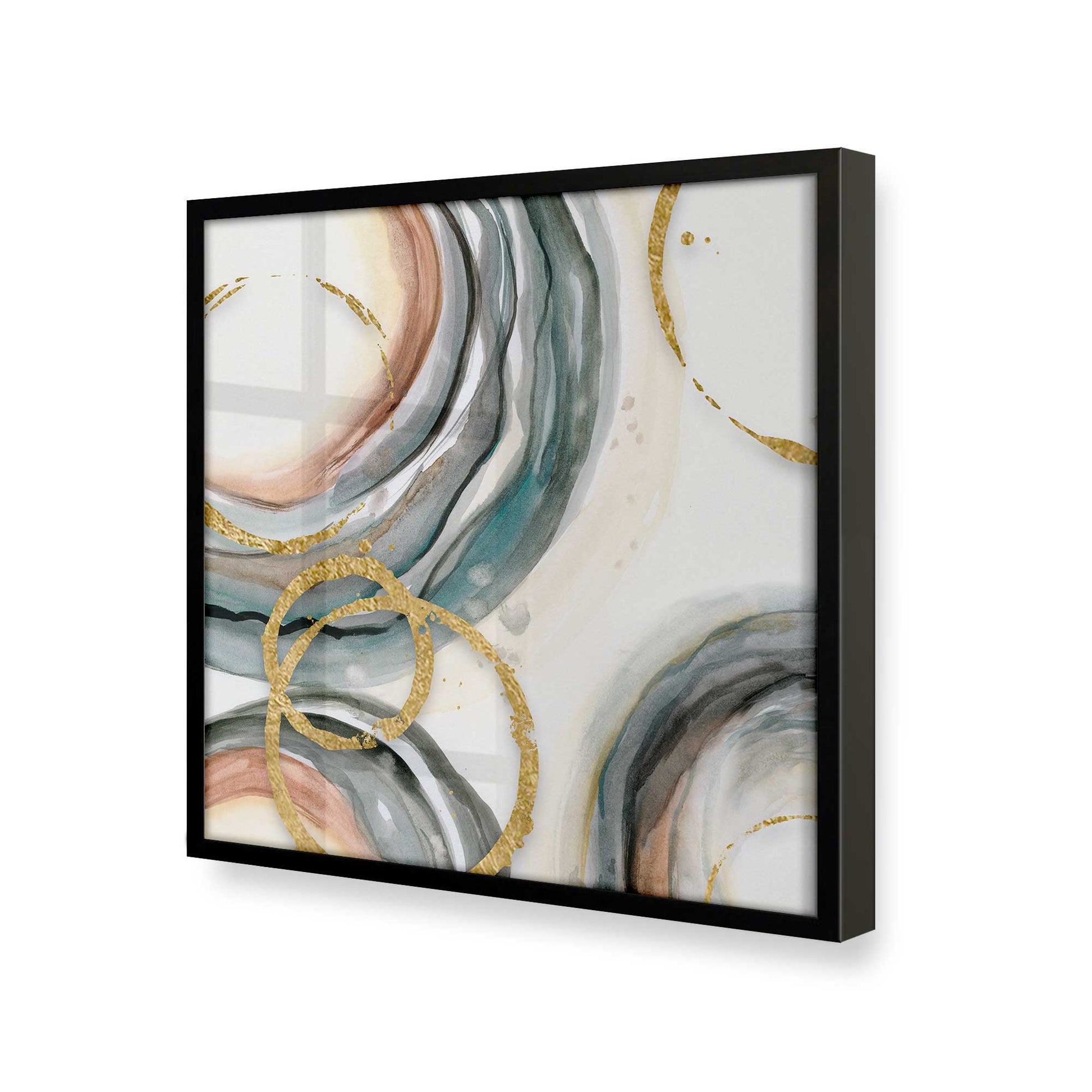 [Color:Satin Black], Picture of art in a Satin Black frame at an angle