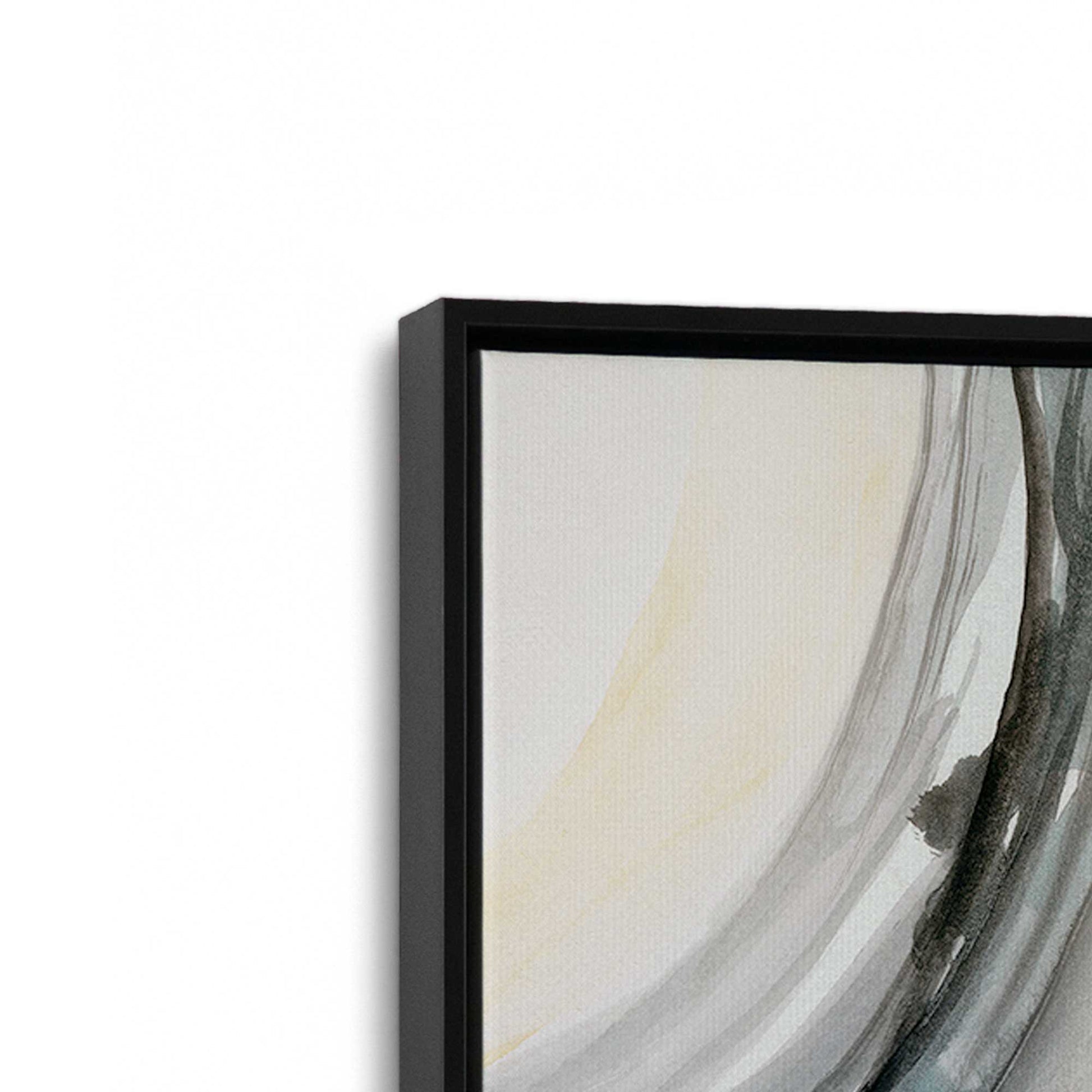 [Color:Satin Black], Picture of art in a Satin Black frame at an angle