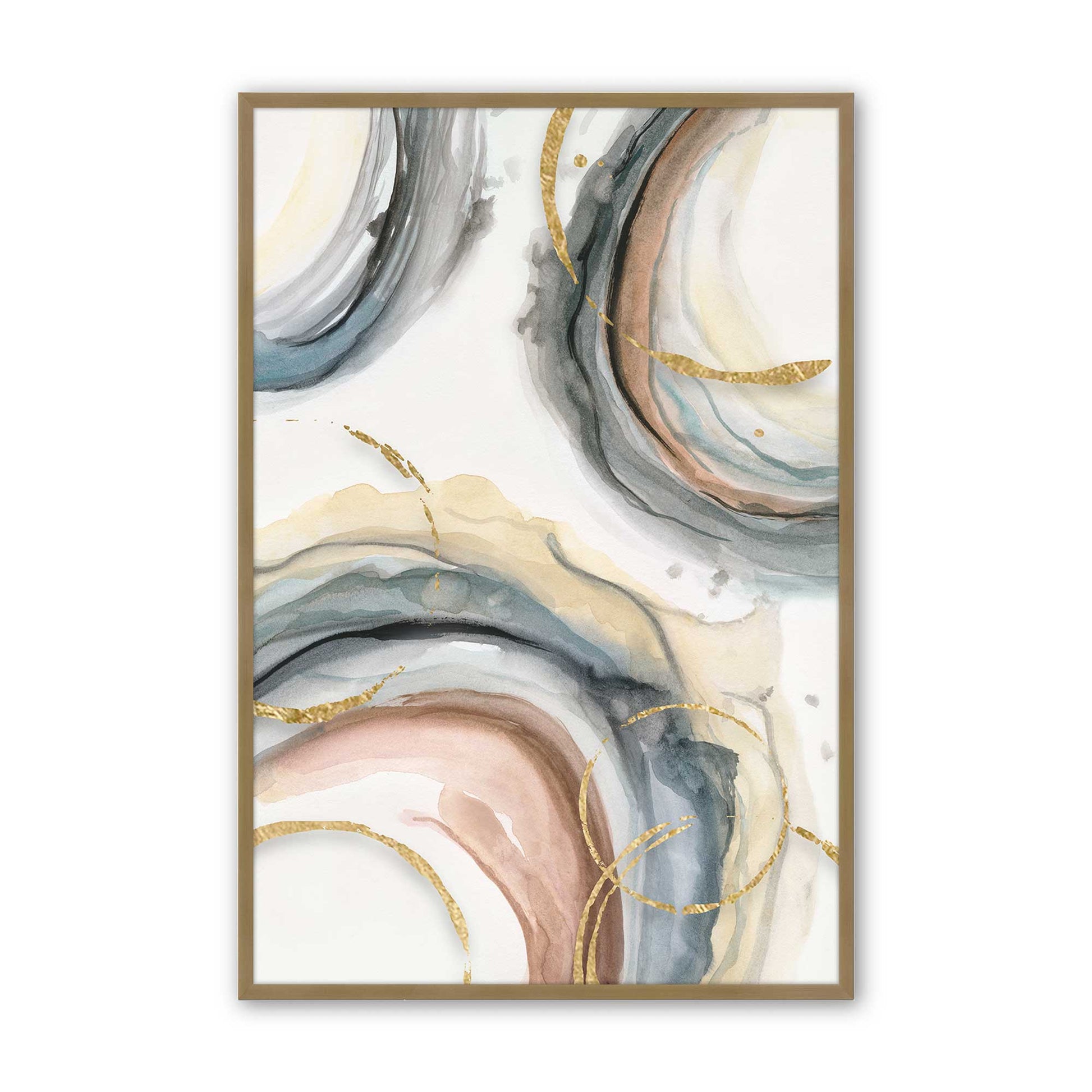 [Color:Brushed Gold], Picture of art in a Brushed Gold frame