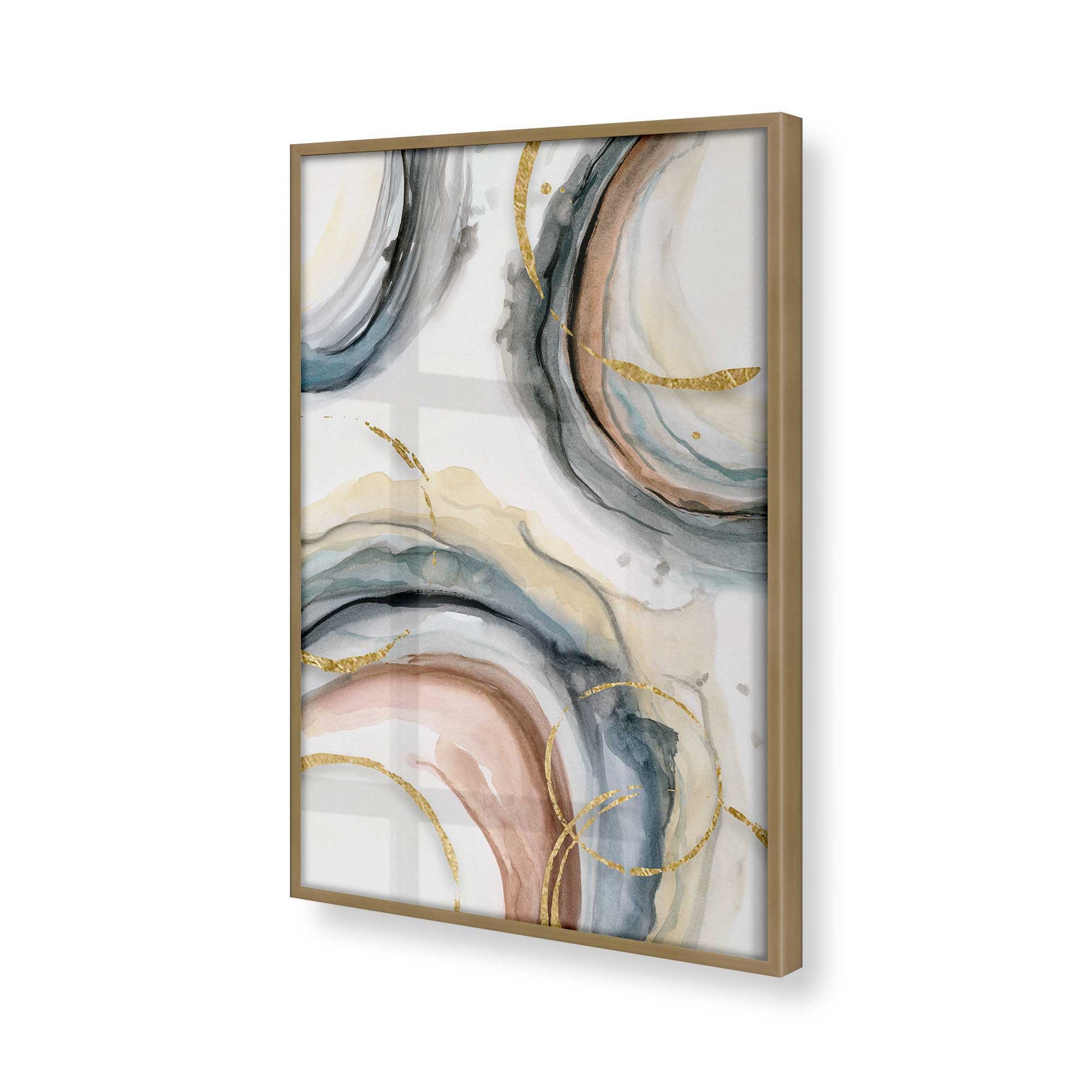 [Color:Brushed Gold], Picture of art in a Brushed Gold frame of the corner