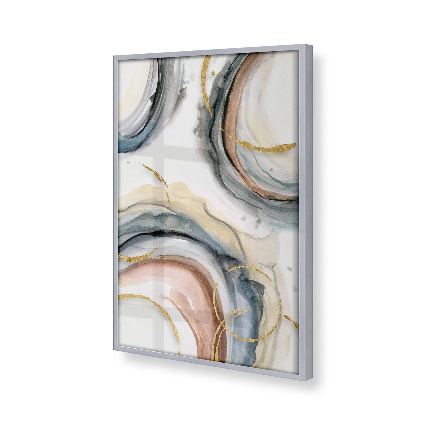 [Color:Polished Chrome], Picture of art in a Polished Chrome frame of the corner