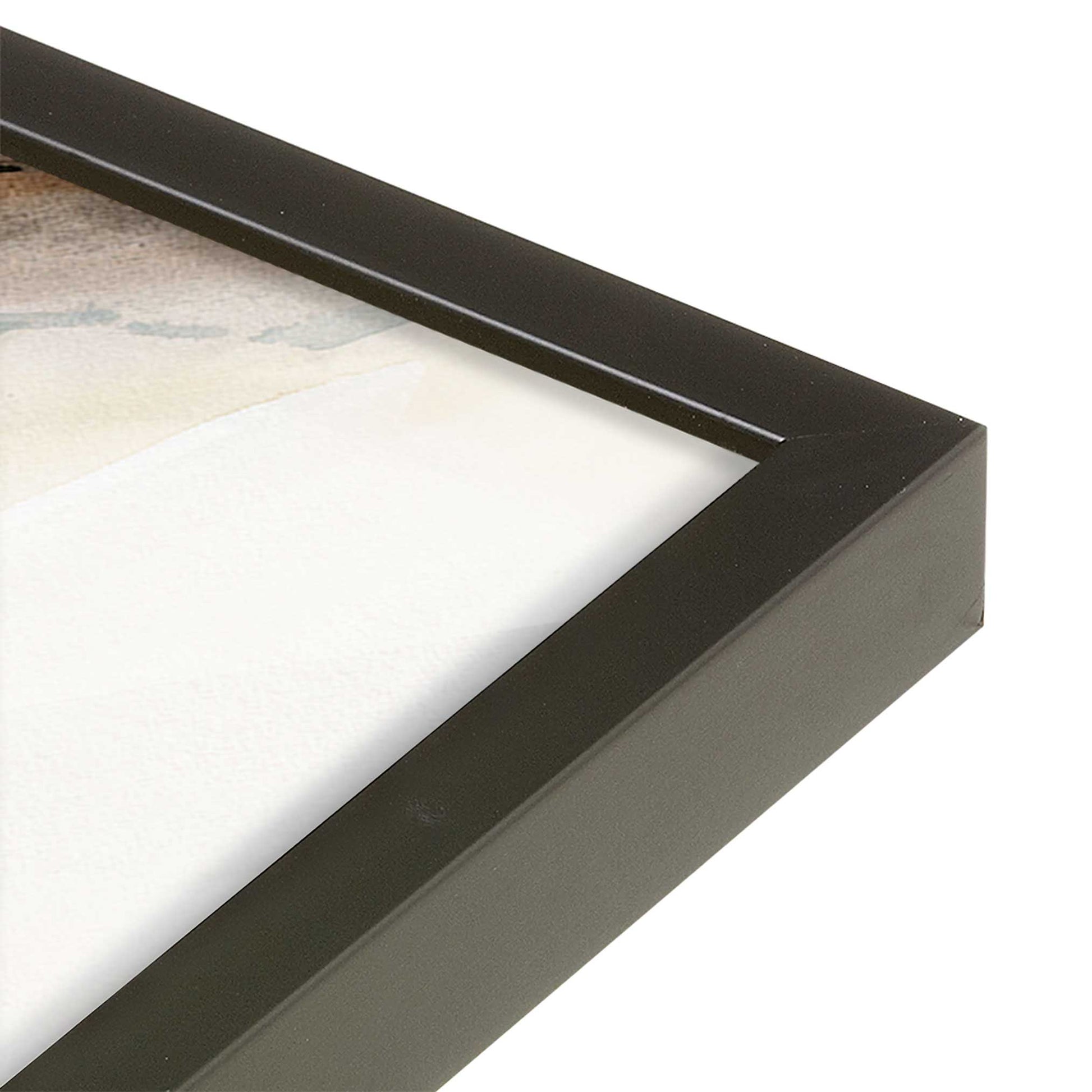 [Color:Satin Black], Picture of art in a Satin Black frame at an angle