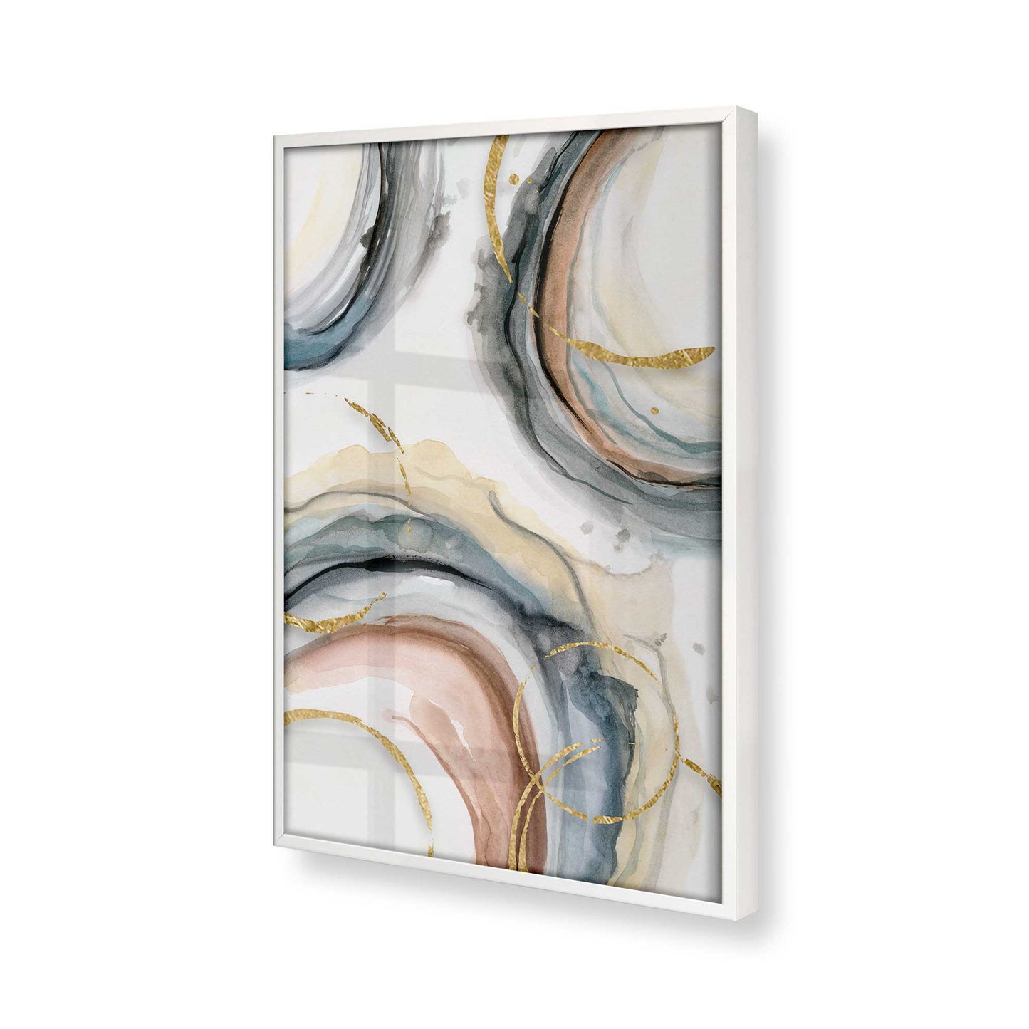 [Color:Opaque White], Picture of art in a Opaque White frame of the corner