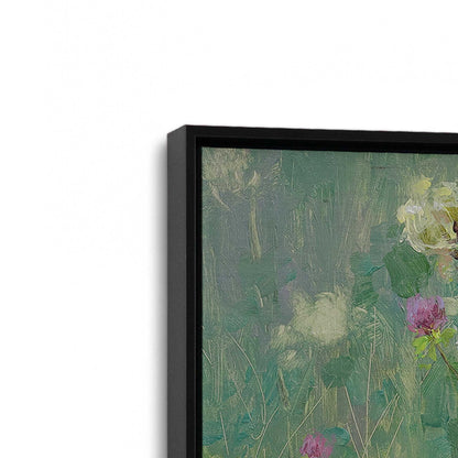 [Color:Satin Black], Picture of art in a Satin Black frame at an angle