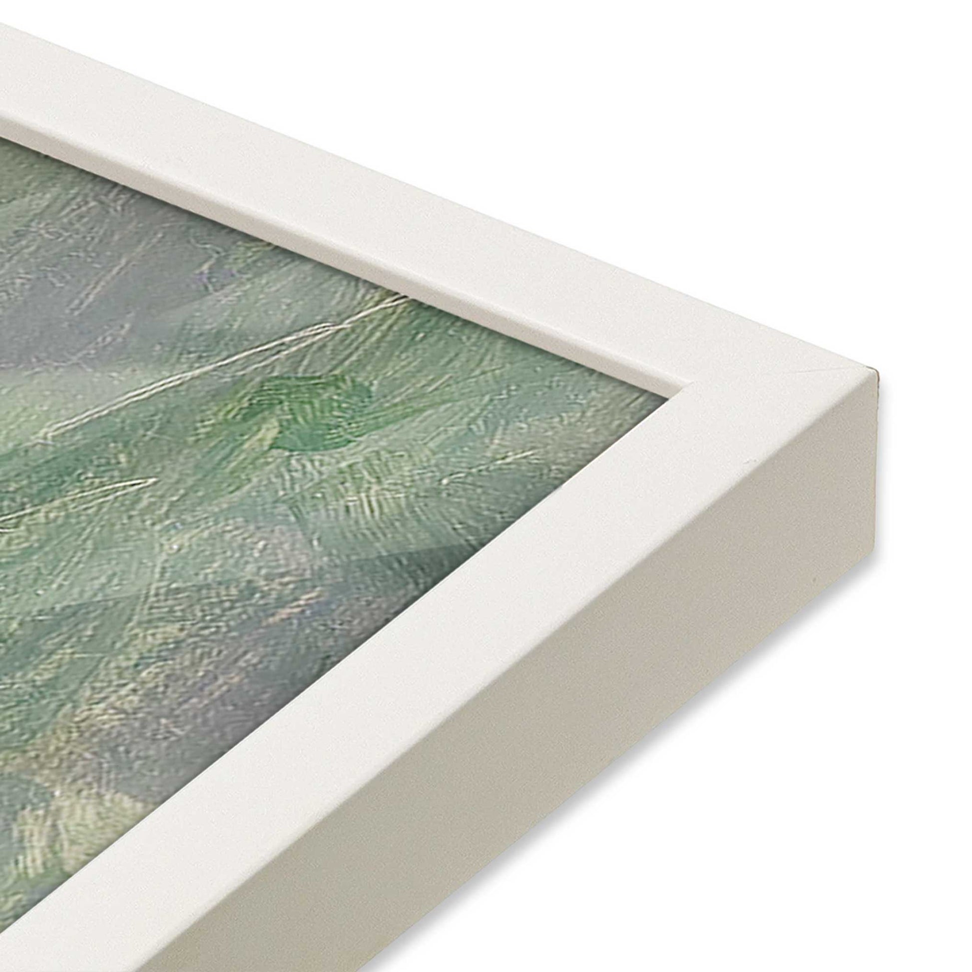 [Color:Opaque White], Picture of art in a Opaque White frame at an angle