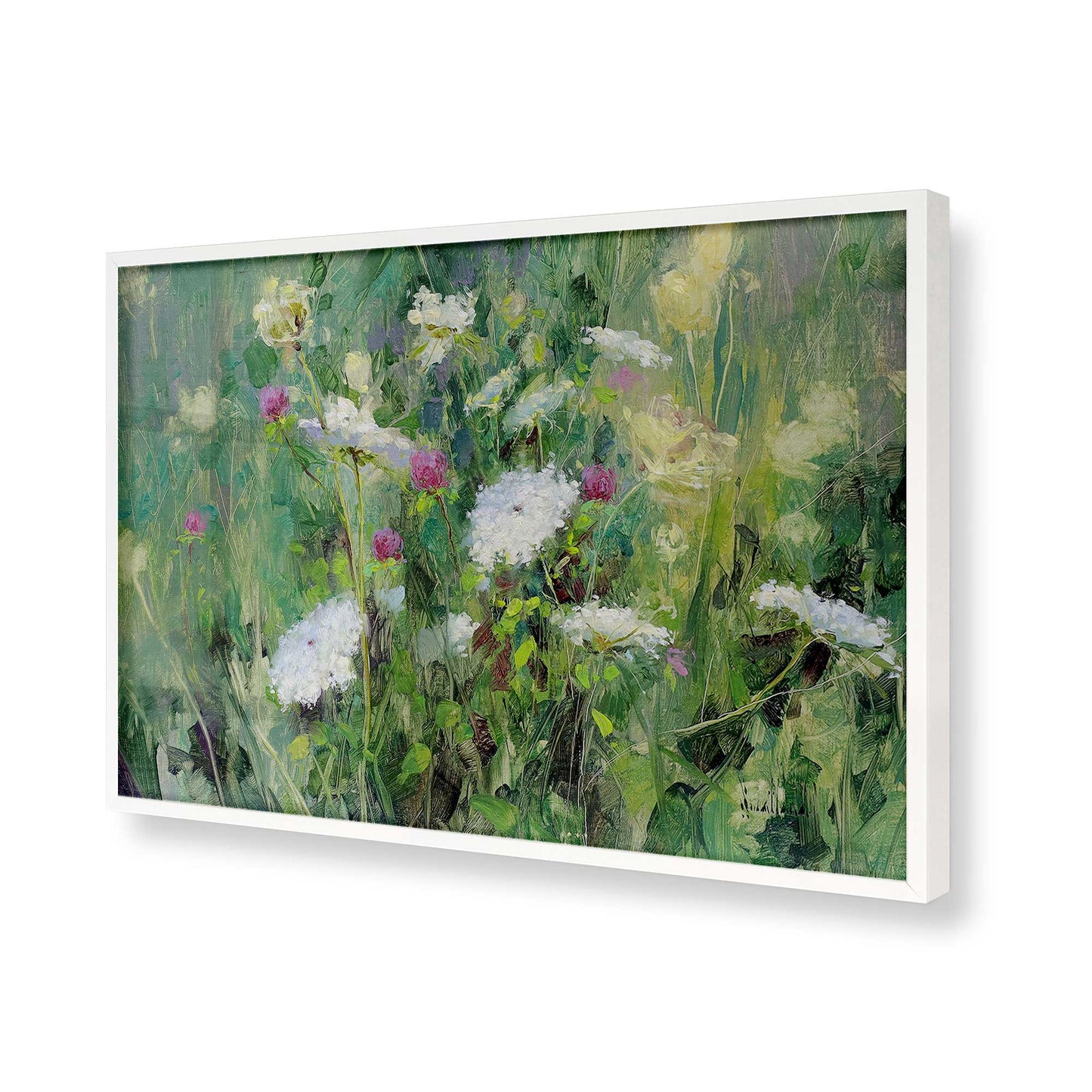 [Color:Opaque White], Picture of art in a Opaque White frame of the corner