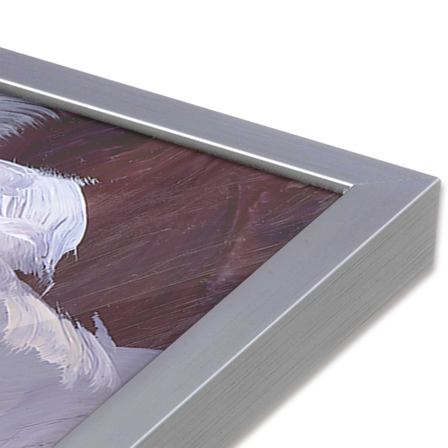 [Color:Polished Chrome], Picture of art in a Polished Chrome frame of the corner