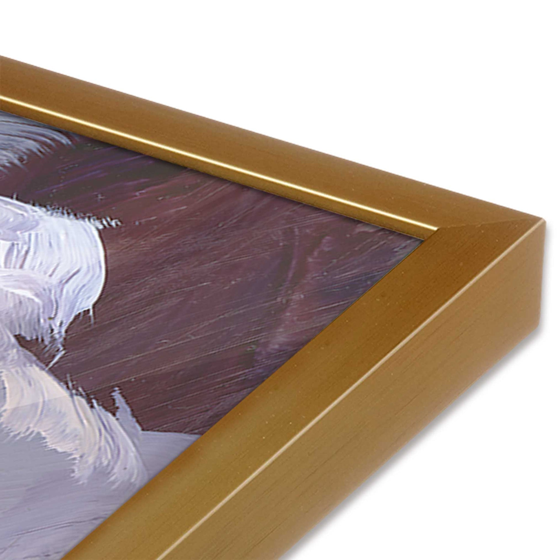 [Color:Polished Gold], Picture of art in a Polished Gold frame of the corner