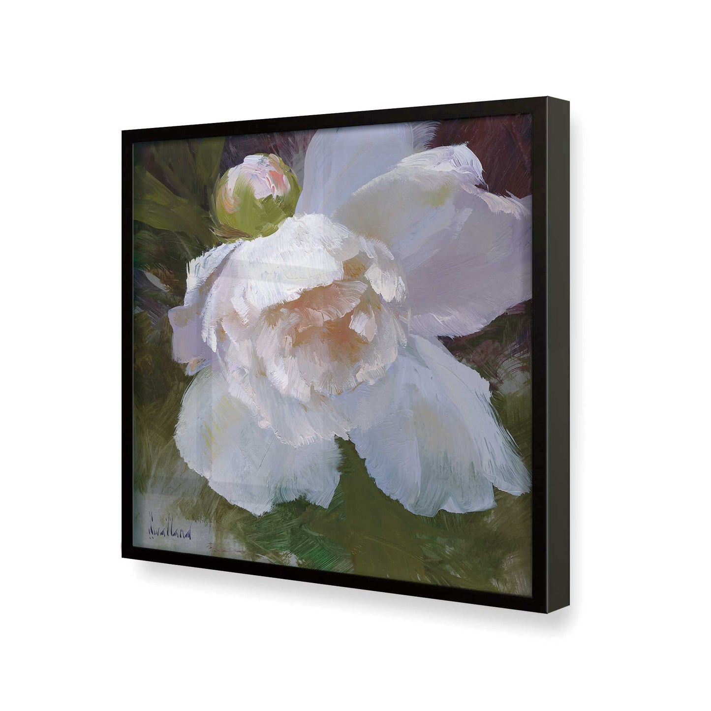 [Color:Satin Black], Picture of art in a Satin Black frame at an angle