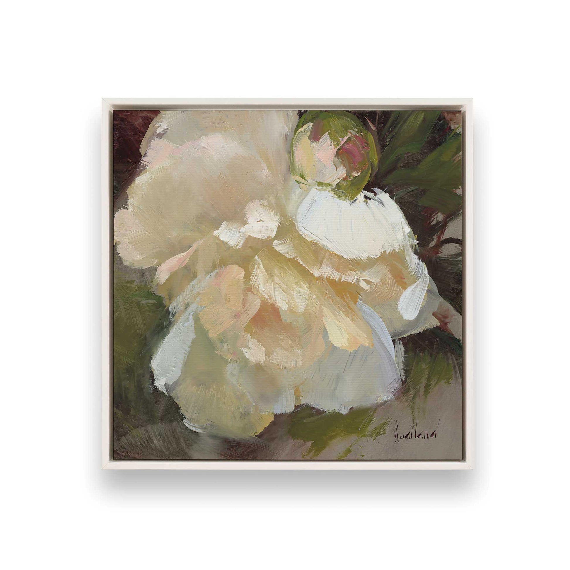 [Color:Opaque White], Picture of art in a White frame