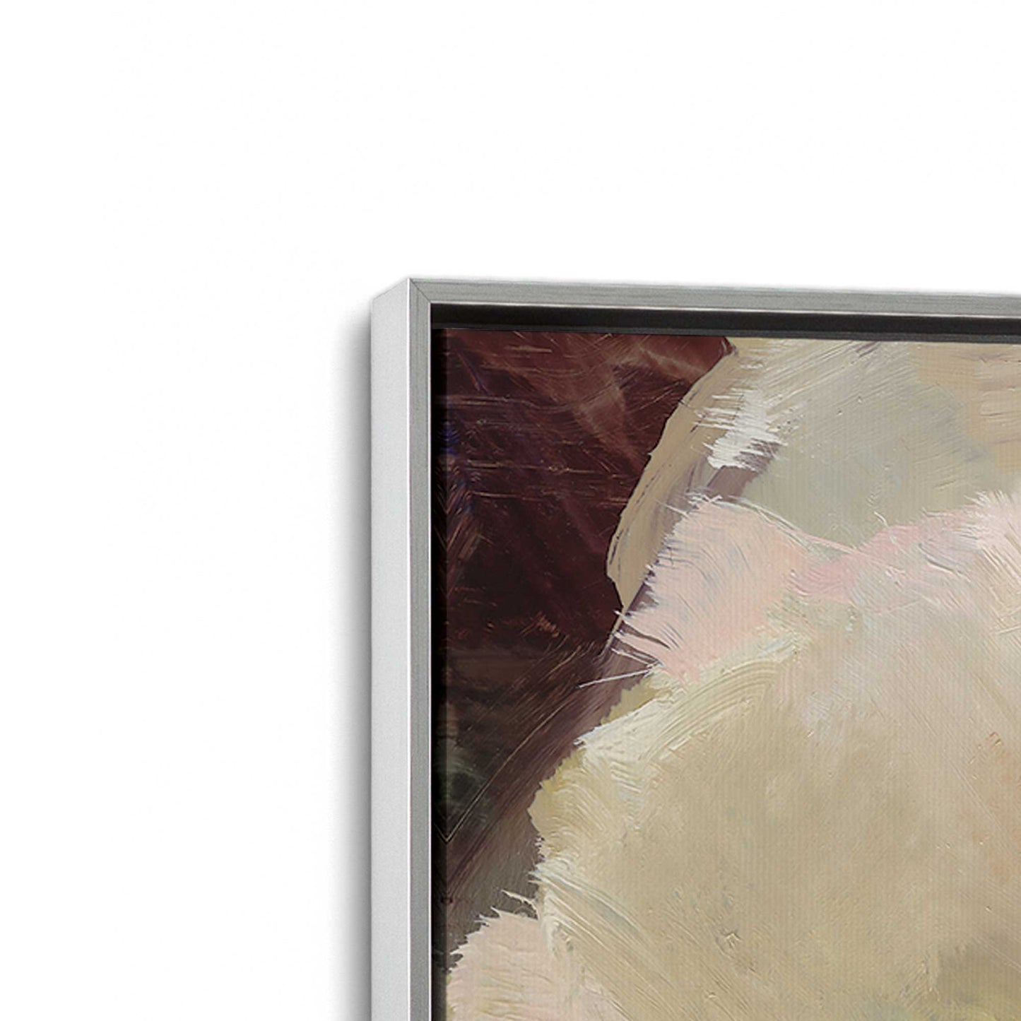 [Color:Polished Chrome], Picture of art in a Polished Chrome frame at an angle