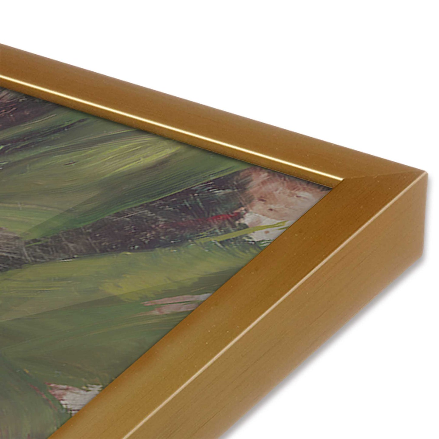 [Color:Polished Gold], Picture of art in a Polished Gold frame of the corner