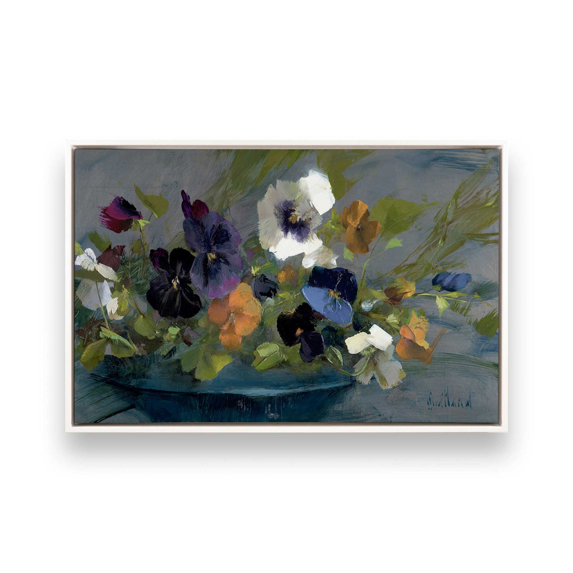 [Color:Opaque White], Picture of art in a White frame