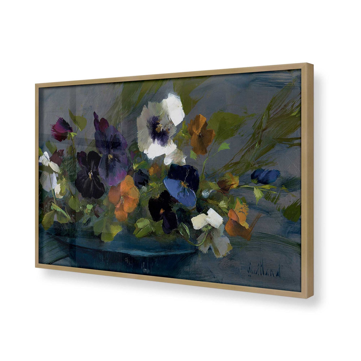 [Color:Brushed Gold], Picture of art in a Brushed Gold frame of the corner