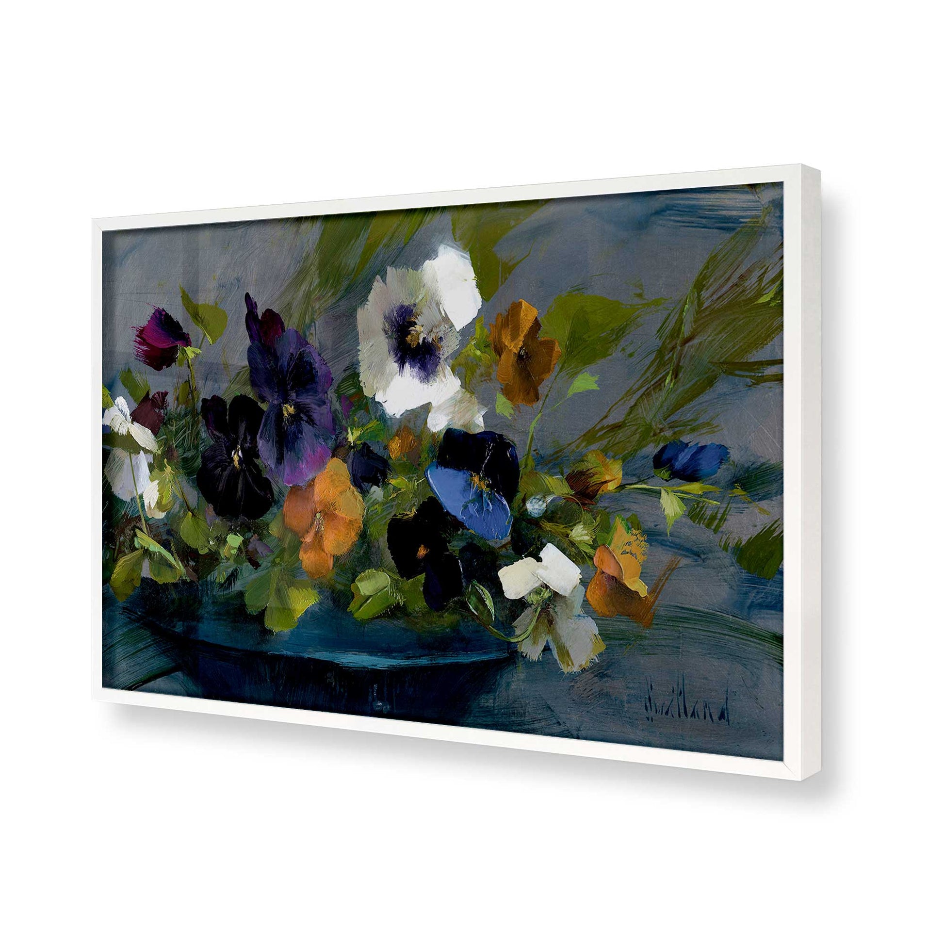 [Color:Opaque White], Picture of art in a Opaque White frame of the corner