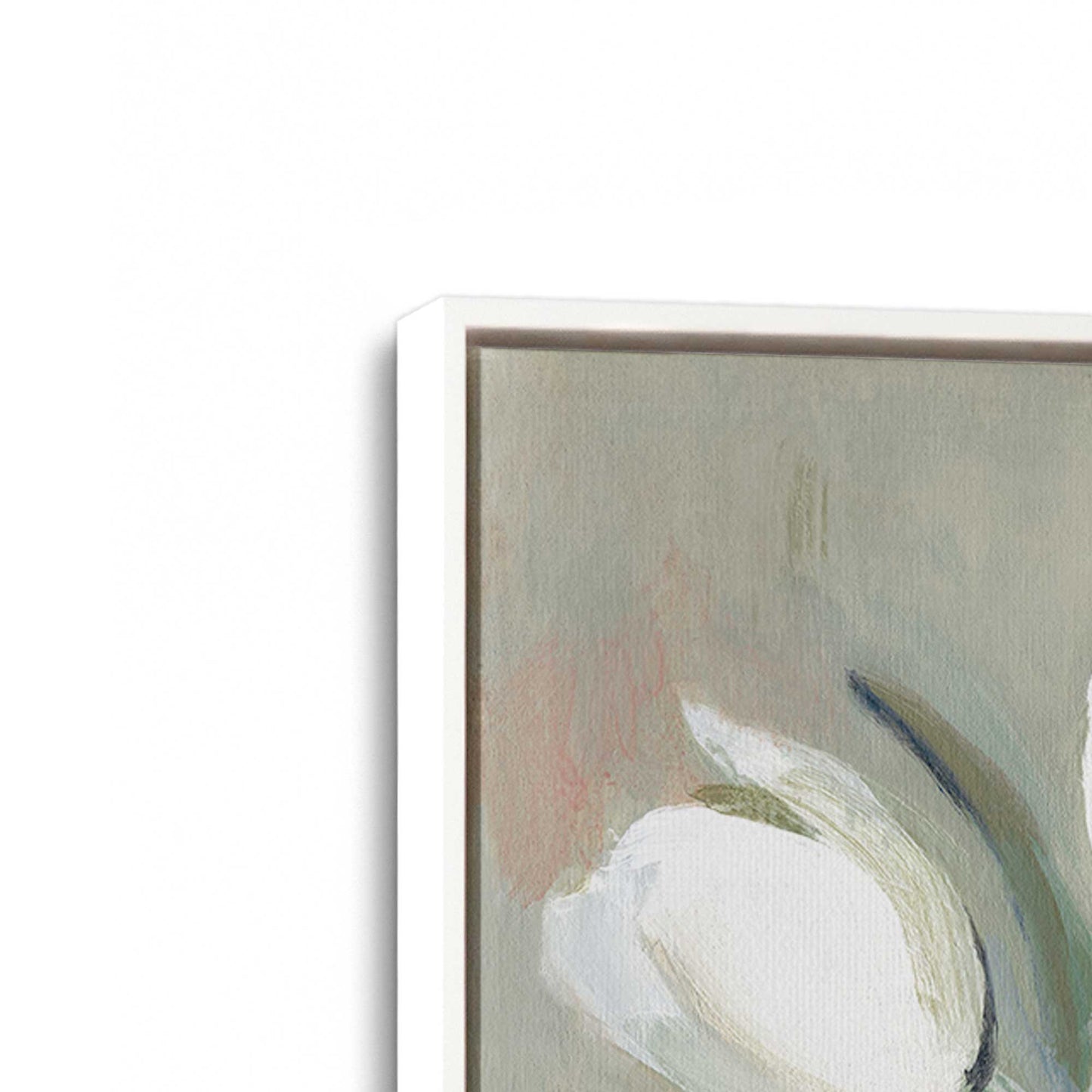 [Color:Opaque White], Picture of art in a White frame at an angle