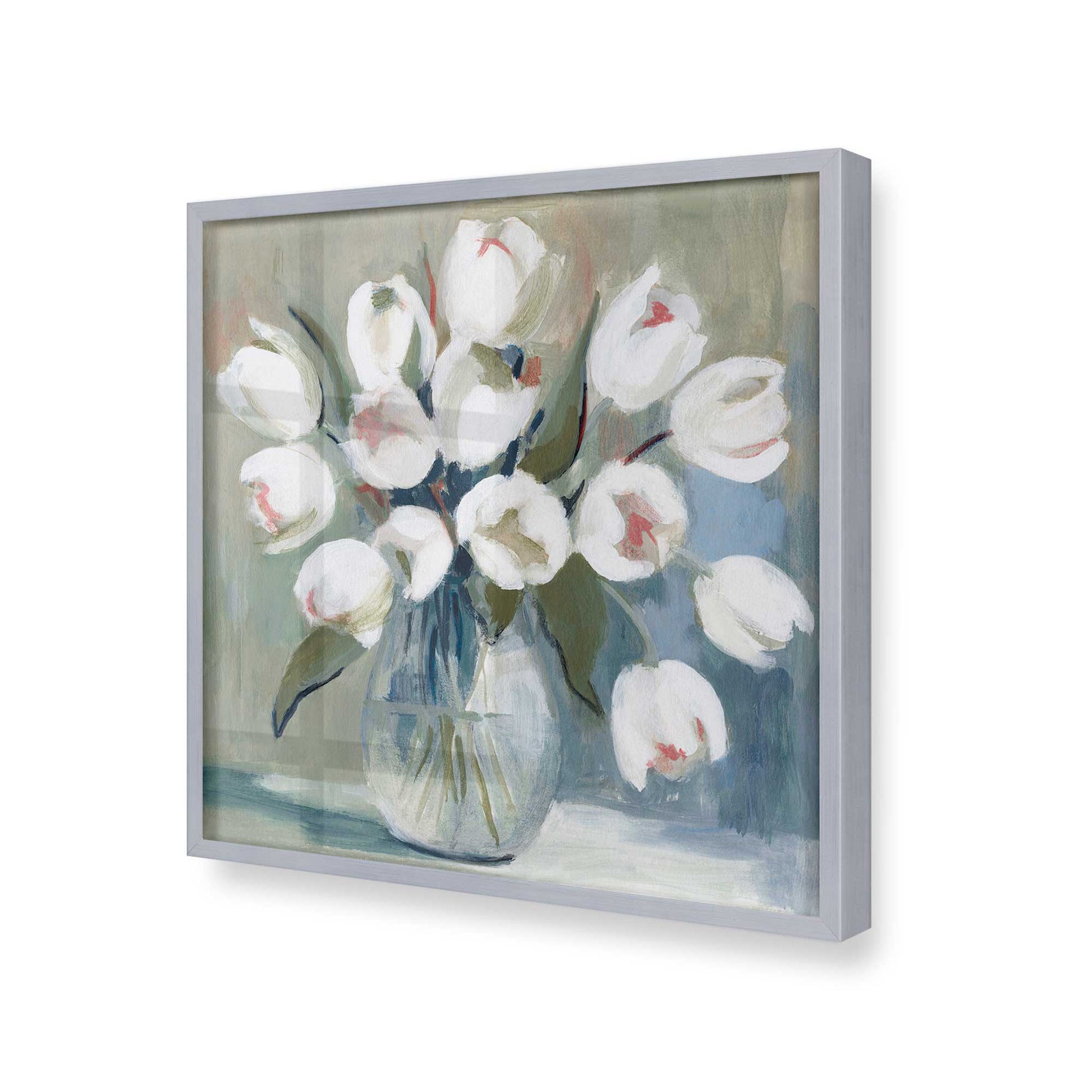 [Color:Polished Chrome], Picture of art in a Polished Chrome frame at an angle