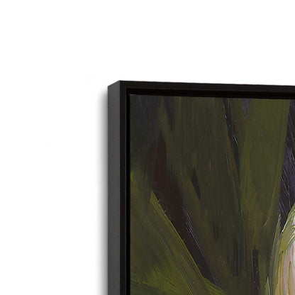 [Color:Satin Black], Picture of art in a Satin Black frame at an angle