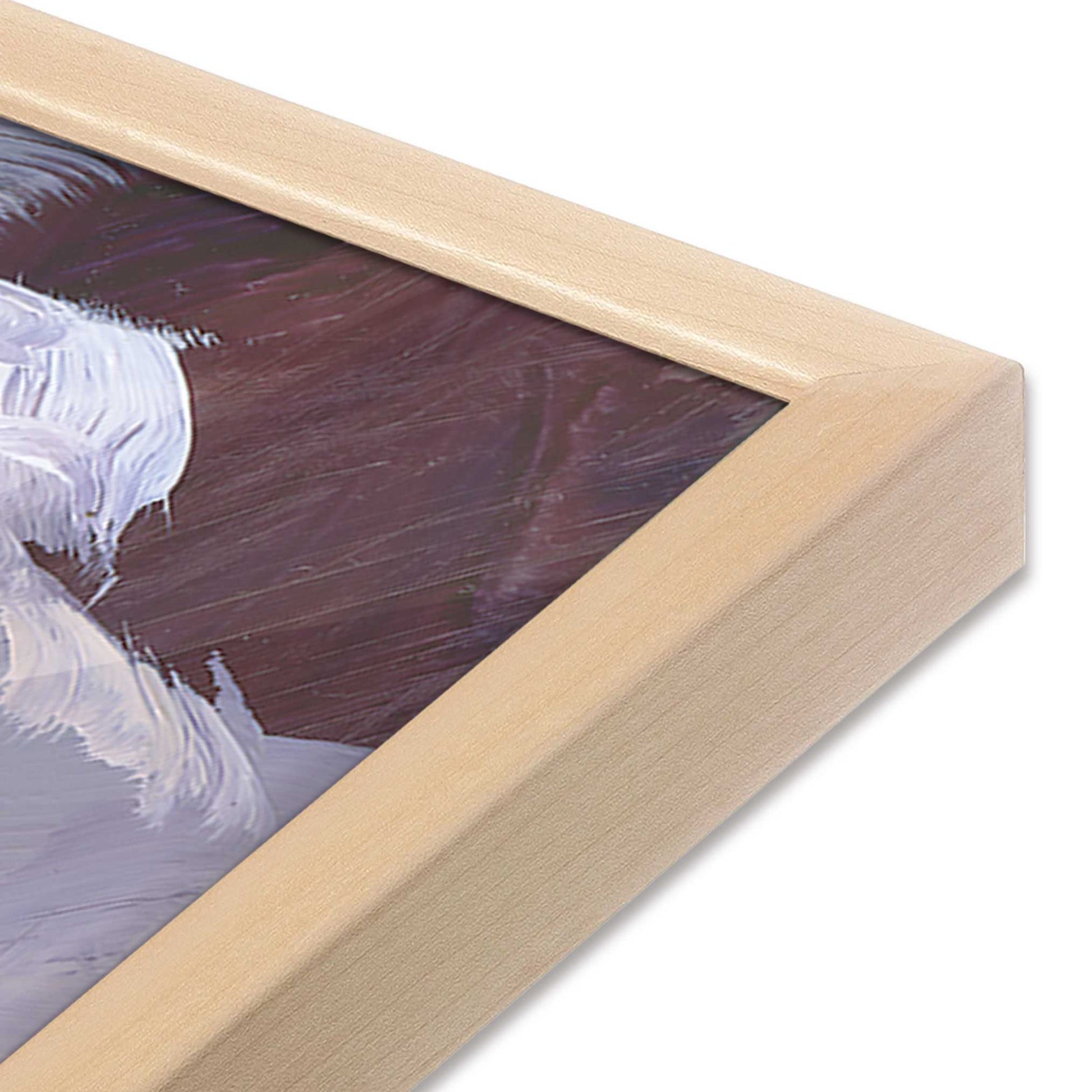 [Color:Raw Maple], Picture of art in a Raw Maple frame of the corner