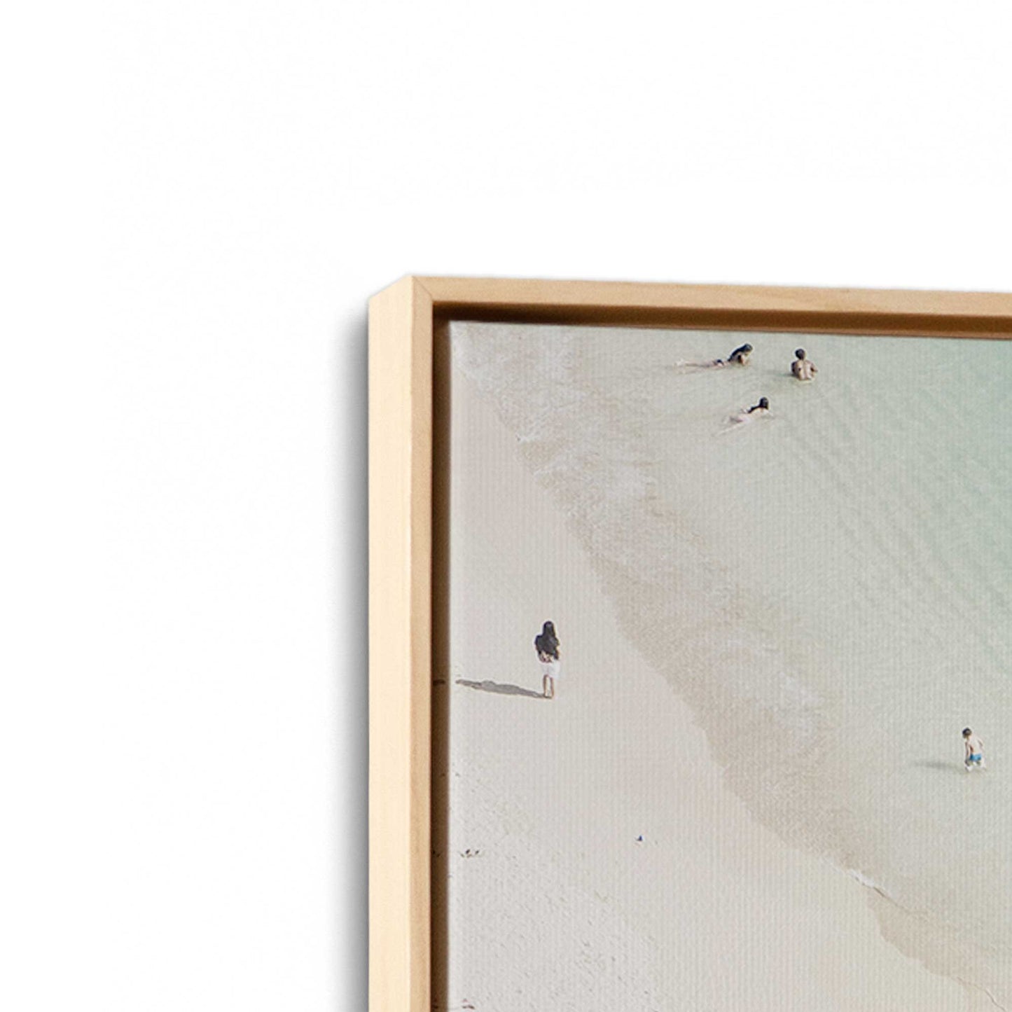 [Color:American Maple], Picture of art in a American Maple frame at an angle