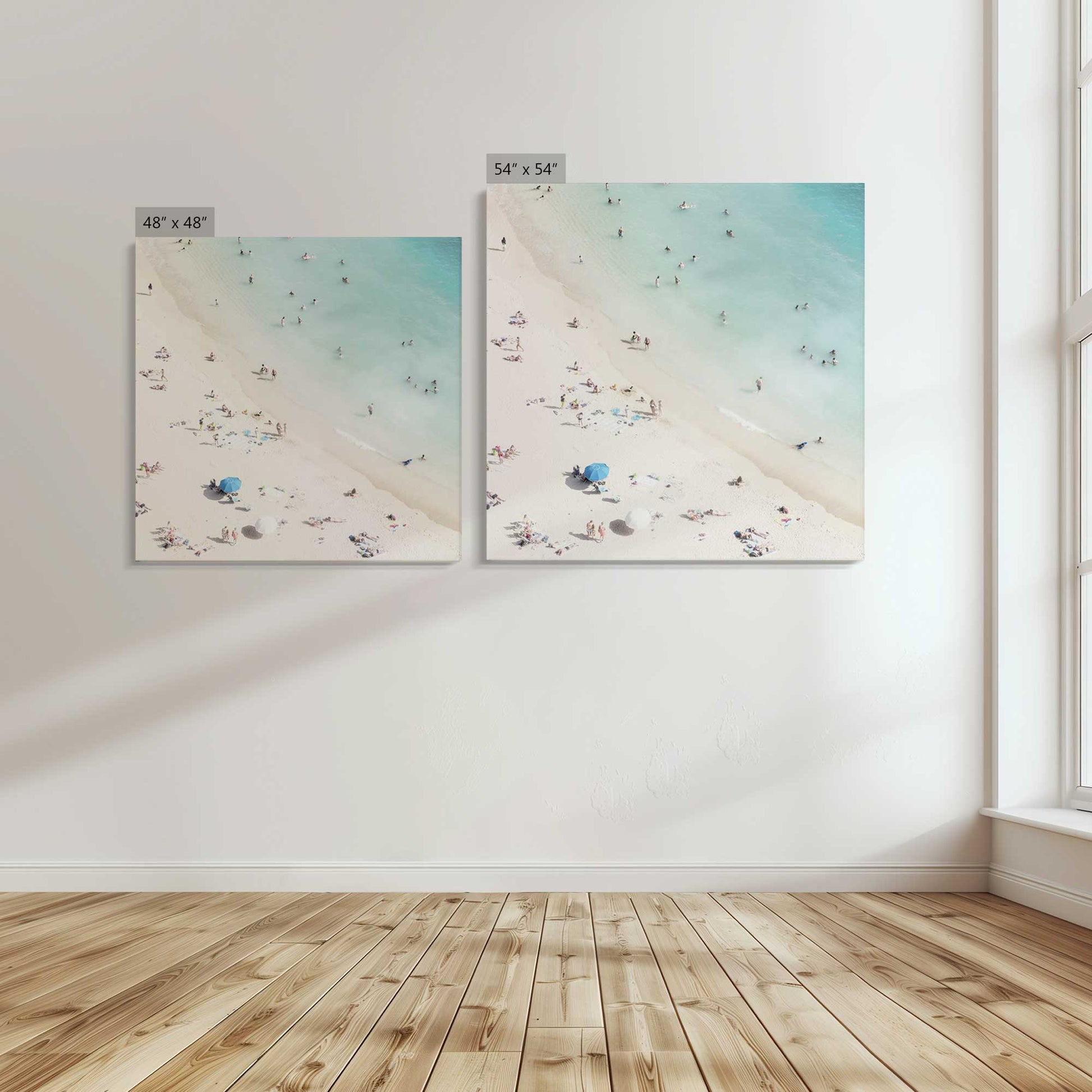 [Color:Stretched Canvas], Image showing the size comparisons