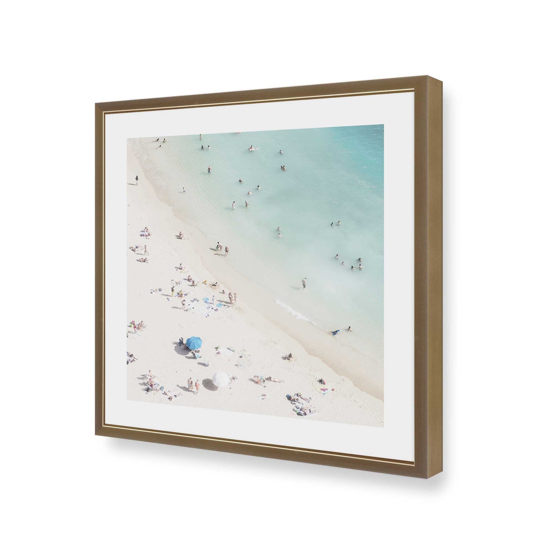 [Color:Brushed Gold], Picture of art in a Brushed Gold frame at an angle