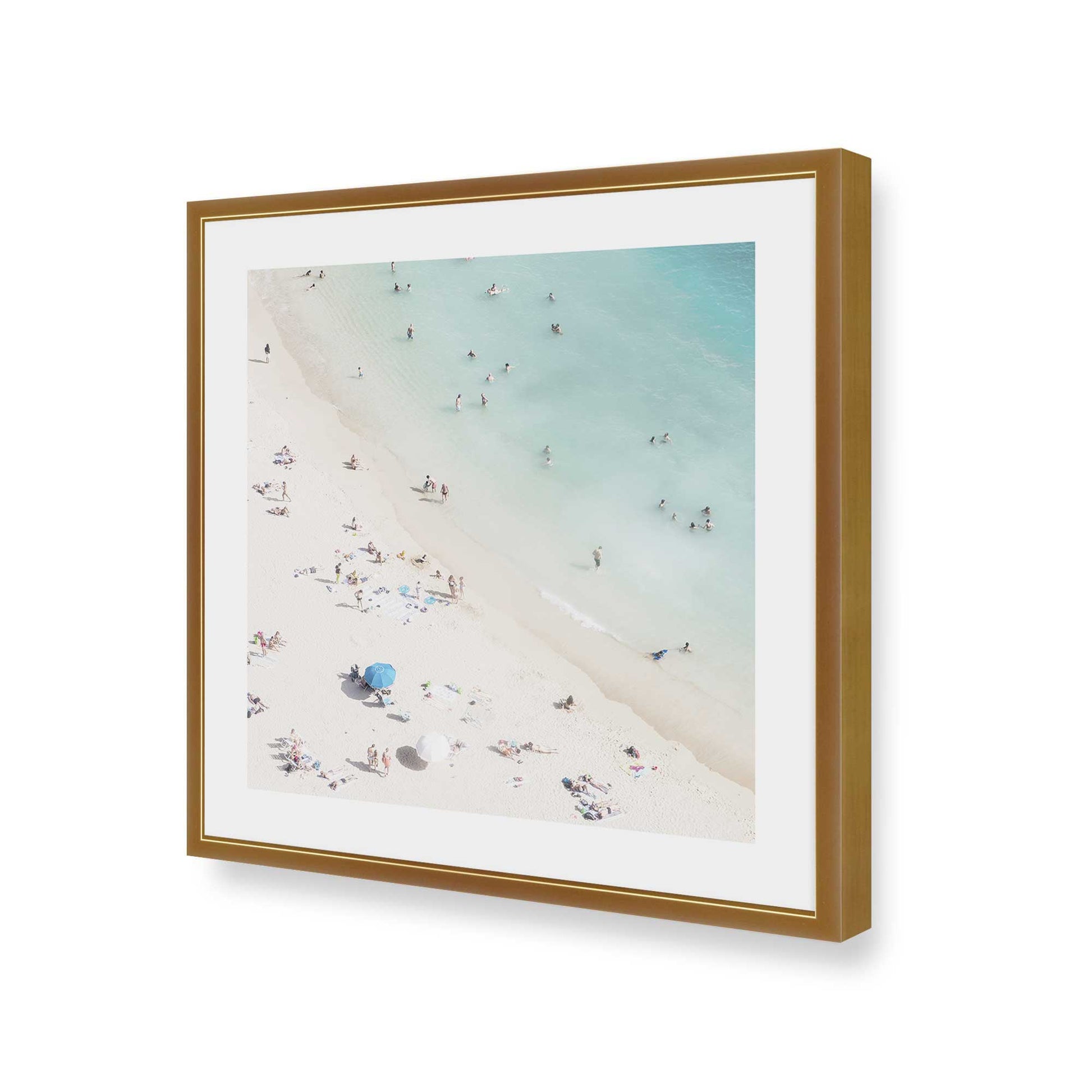[Color:Polished Gold], Picture of art in a Polished Gold frame at an angle