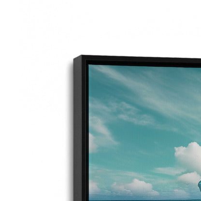 [Color:Satin Black], Picture of art in a Satin Black frame at an angle
