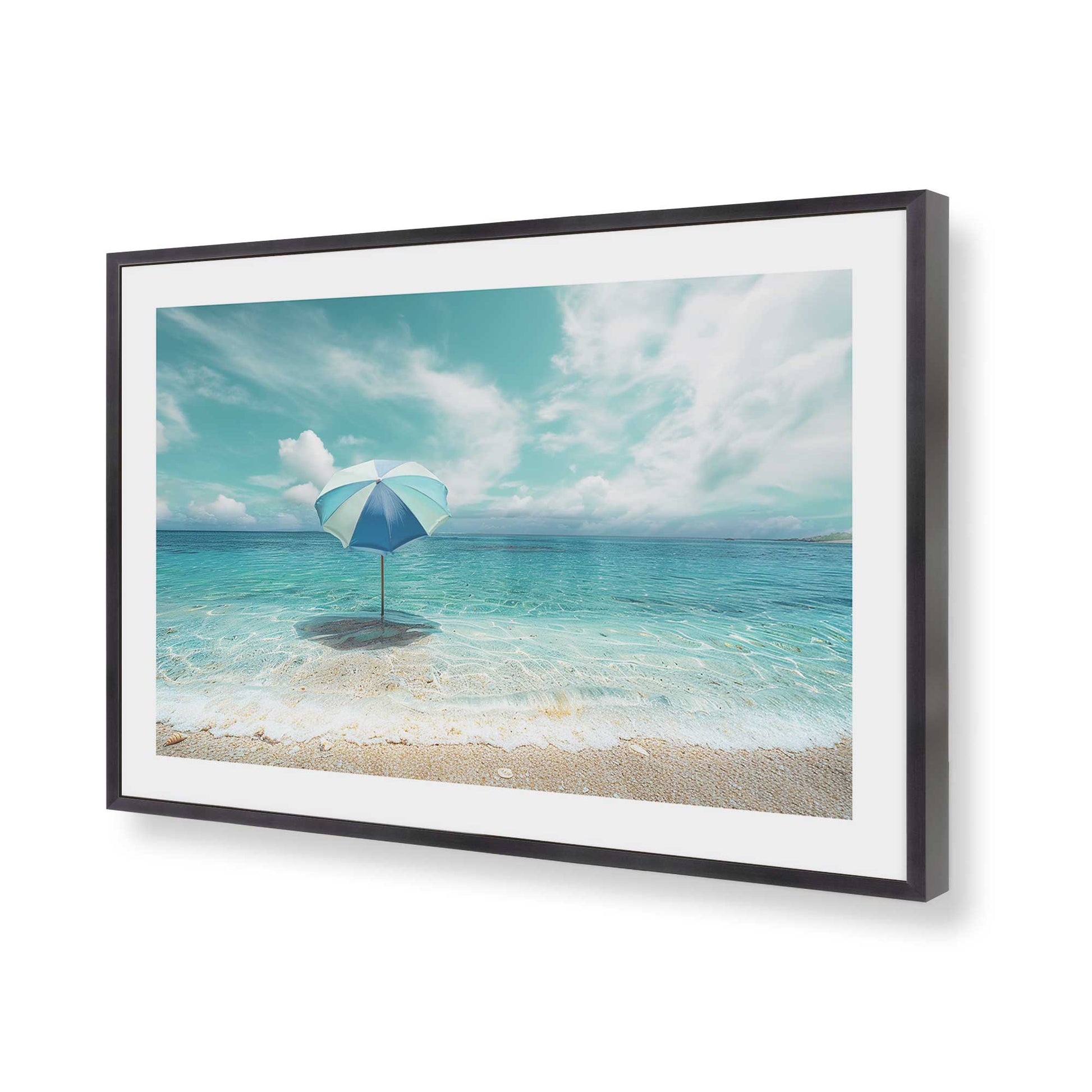 [Color:Weathered Zinc], Picture of art in a Weathered Zinc frame of the corner